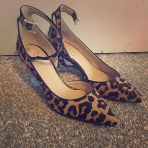 Franco Sarto leopard print kitten heels size 6